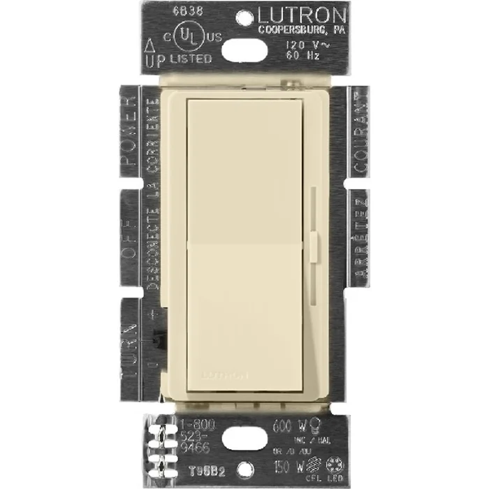 Lutron DVSCLV-103P-SD Diva 3-Way Magnetic Low-Voltage Dimmer, 120V, 1000VA (800W), Sand