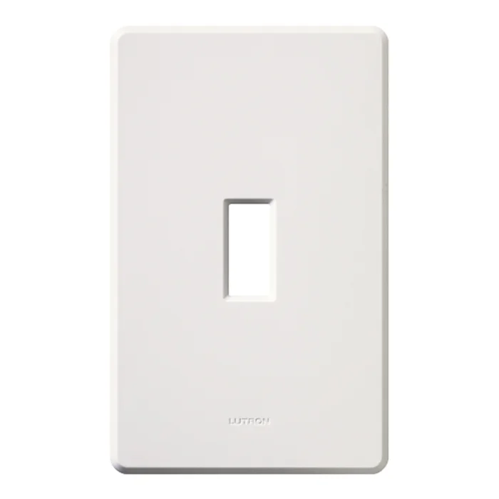 Lutron FW-1-WH Fassada Traditional Toggle 1-Gang Screwless Wallplate, Matte Finish, White