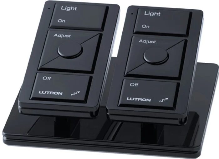 Lutron L-PED2-BL Pico Wireless Tabletop Dual Pedestal, Black