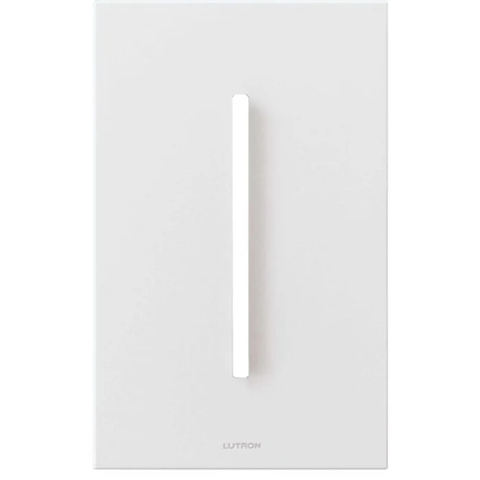 Lutron LWT-G-CWH Grafik T 1-Gang Wallplate, Clear White Glass