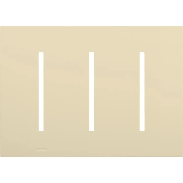 Lutron LWT-GGG-BE Grafik T 3-Gang Wallplate, Beige