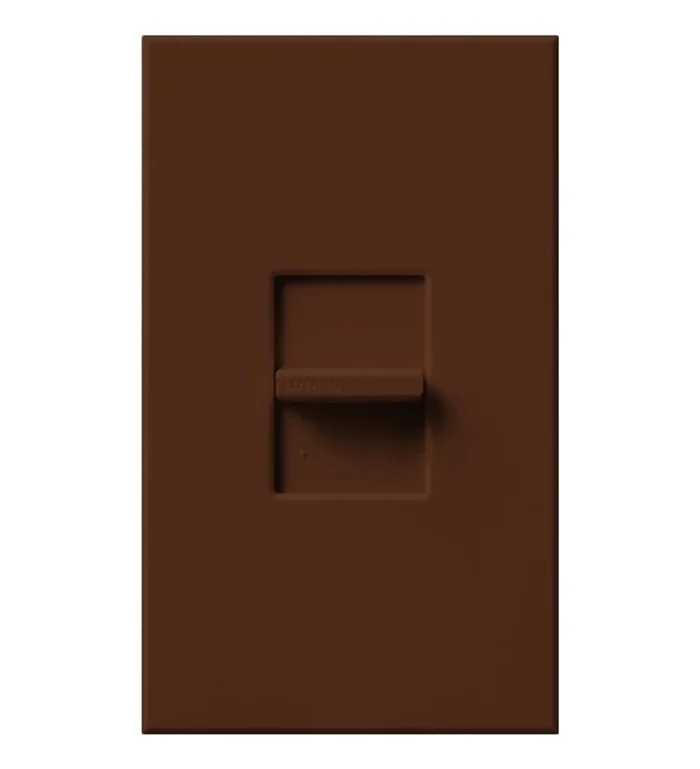 Lutron NTF-10-SI Nova T Slide-to-Off Dimmer, Single Pole, 120V, 16A 3-Wire LED Driver/Fluorescent Ballast, Sienna