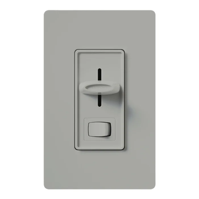 Lutron S-103P-GR Skylark Dimmer with On/Off Switch, 3-Way, 1000W Incandescent/Halogen, Gray