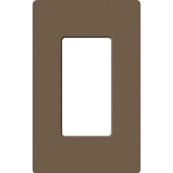 Lutron SC-1-EP Satin Decora 1-Gang Screwless Wallplate, Espresso