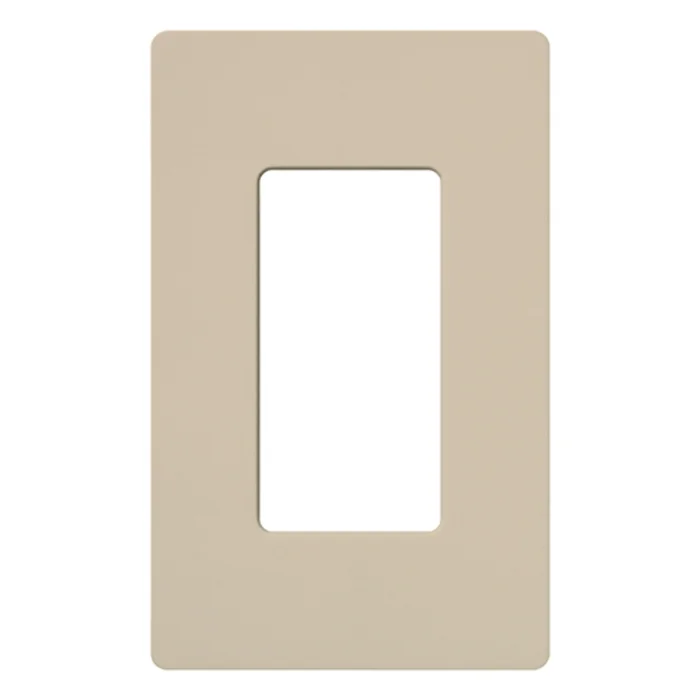 Lutron SC-1-TP Satin Decora 1-Gang Screwless Wallplate, Taupe