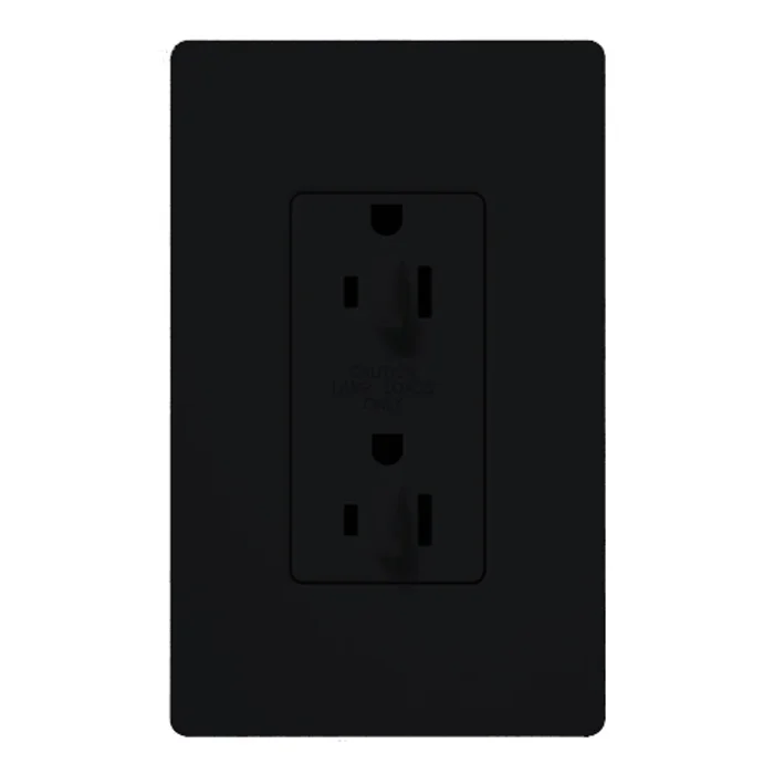 Lutron SCR-15-DDTR-MN 15A 120/125V Dual Dimming Tamper Resistant Receptacle, Midnight