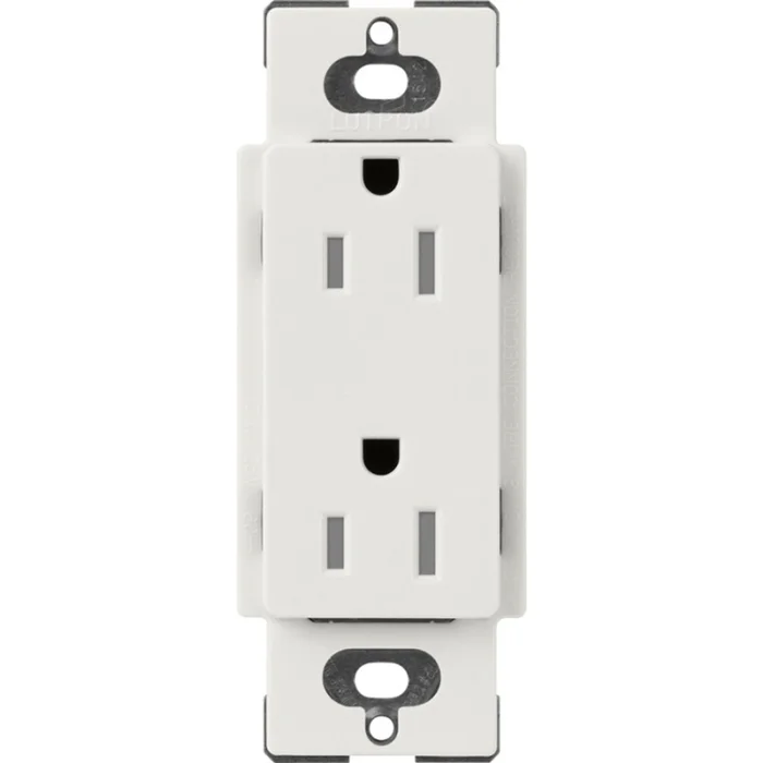 Lutron SCRS-15-TR-LG Claro 15A 125V Tamper Resistant Duplex Receptacle, Lunar Gray