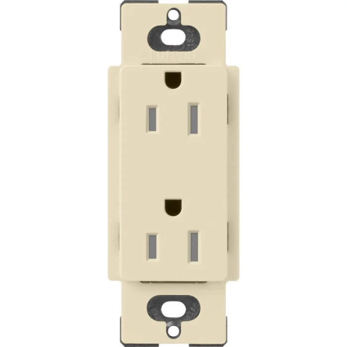 Lutron SCRS-15-TR-SD Claro 15A 125V Tamper Resistant Duplex Receptacle, Sand
