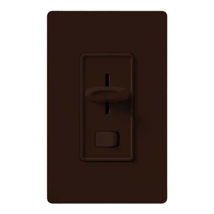 Lutron SF-12P-277-3-BR Skylark Dimmer with On/Off Switch, 3-Way, 277V, 6A 3-Wire LED Driver/Fluorescent Ballast, Brown