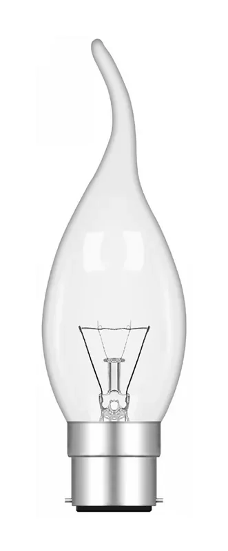 Luxram Candle Tip B22 Clear 25W Incandescent/T • 028704025
