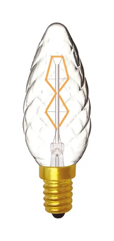 Luxram Rustica Candle Twisted/S E14 Clear 25W • 015019025