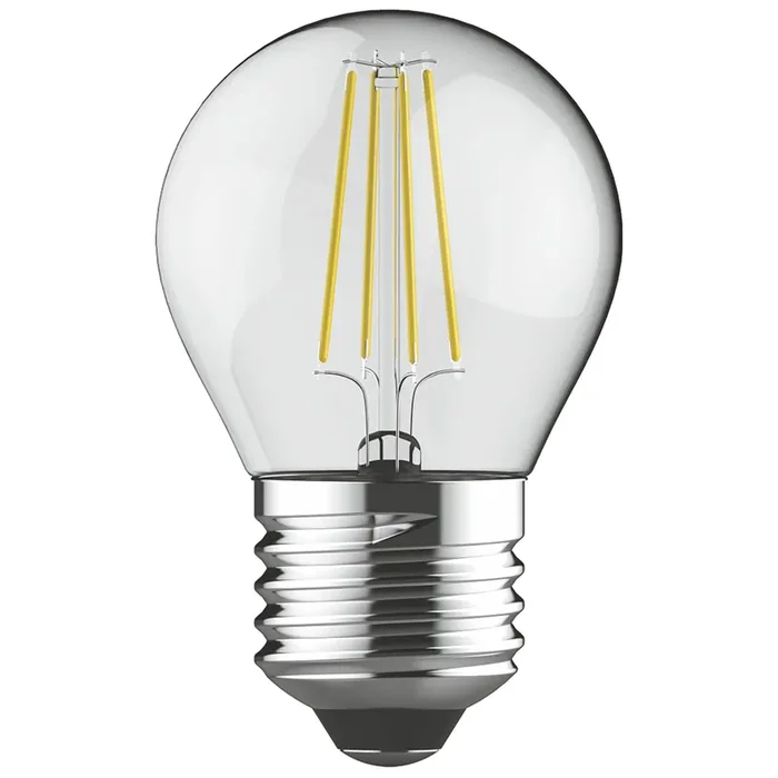 Luxram Value Classic LED Ball E27 Dimmable 4W Warm White 2700K, 400lm, Clear Finish • 763511233