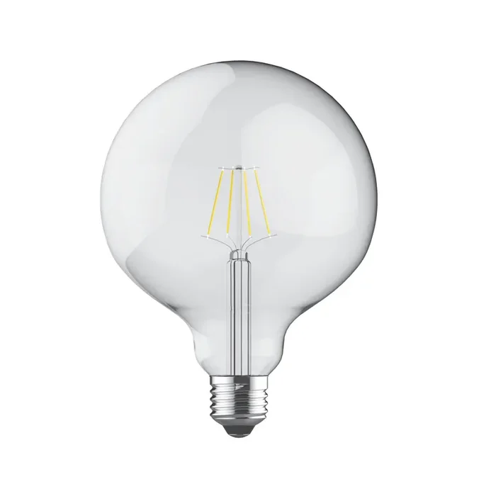 Luxram Value Classic LED Globe 125mm E27 4W Warm White 2700K, 470lm, Clear Finish • 763818123
