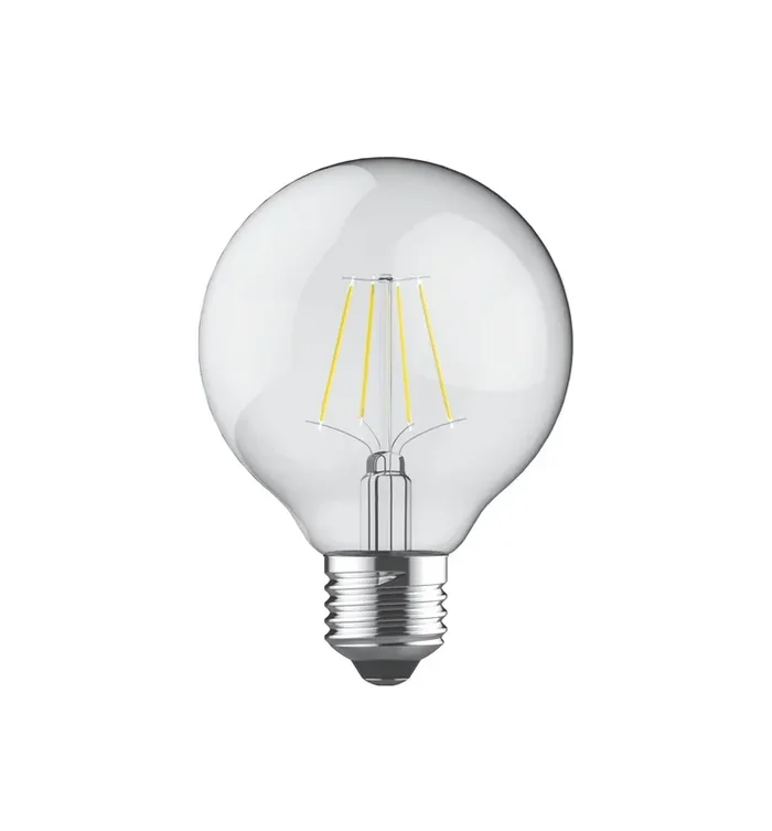 Luxram Value Classic LED Globe 80mm E27 4W Warm White 2700K, 470lm, Clear Finish • 763616123
