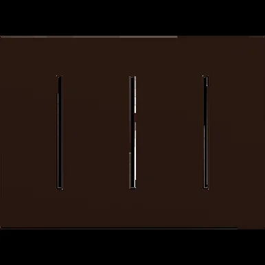 LWT-GGG-BR Multigang Wallplate For Grafik T Controls, Three-gang For 3 Dimmers