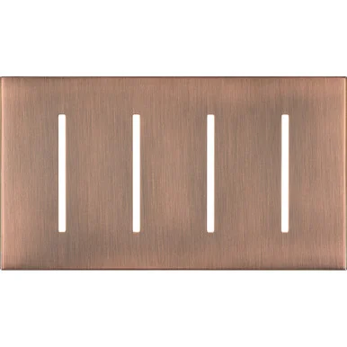 LWT-GGGG-QZ Multigang Wallplate For Grafik T Controls, Four-gang For 4 Dimmers