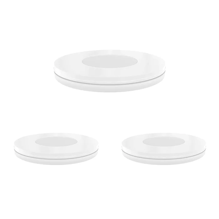 Magnetic LED Puck Lights, CRI90, 3-Piece Kit With 12V Adaptor & Touch Dimmer, 2.2W Each, 450 LM, Under Counter Lighting for Kitchen Desk Closet, White (Changeable Trim-Sold Separately) – 3000K