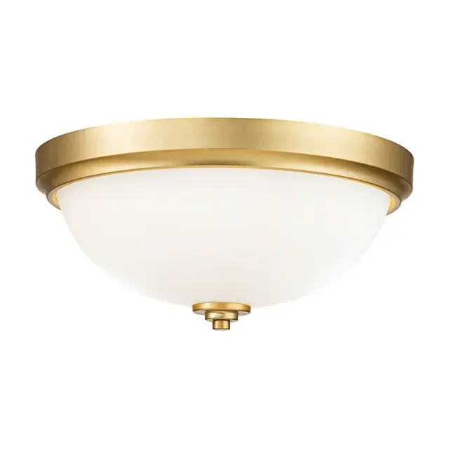 Malibu 2 Light Brushed Brass IP44 Bathroom Wall Light