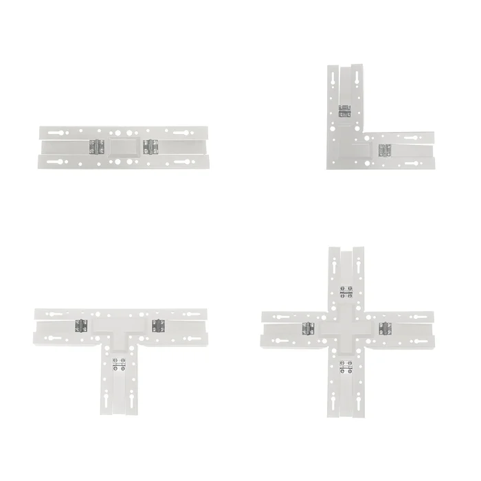 Malibu Linking Brackets for LightStream™ 2/4/8 ft. Suspended LED Linear Light – I, L, T, X Shapes, Black/White Finish