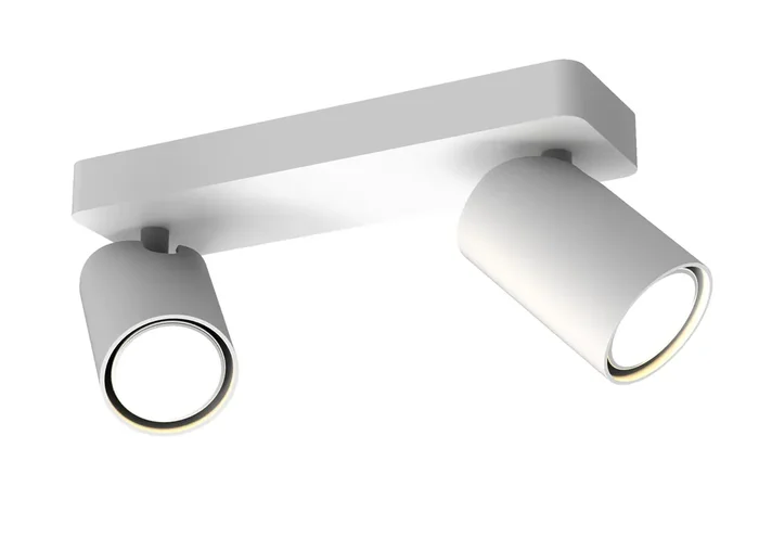 Mantra Fusion M6282 Sal Linear 2 Light Spotlight GU10, Matt White • M6282