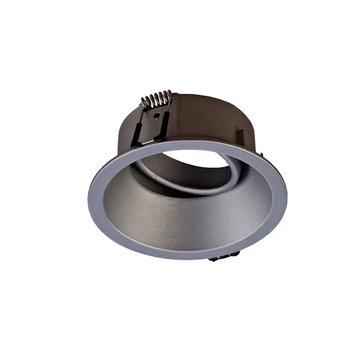 Mantra Fusion MC0161 Comfort 9.6cm Round Downlight GU10, Matt Silver, Cut Out 85mm, Lampholder Included • MC0161