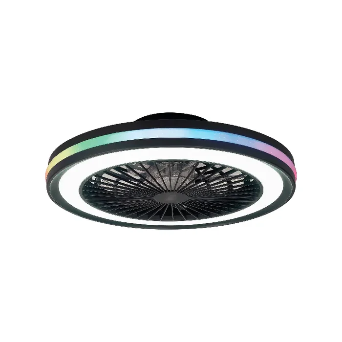 Mantra Gamer LED Dimmable RGB Ceiling Light With Built-In Fan – Remote Control