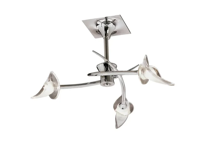 Mantra M0306 Flavia Semi Ceiling Round 3 Light G9, Polished Chrome • M0306