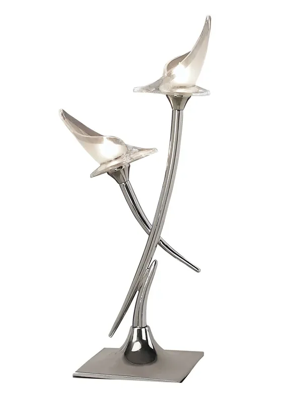 Mantra M0310 Flavia Table Lamp 2 Light G9, Polished Chrome • M0310