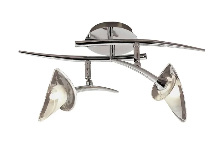 Mantra M0316 * Flavia Linear Spot Light 2 Light G9 With Adjustable Heads, Polished Chrome • M0316