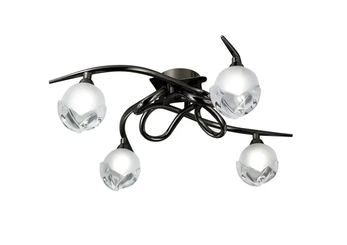 Mantra M0807BC Fragma Ceiling 4 Light G9, Black Chrome • M0807BC