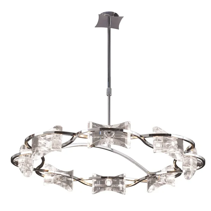 Mantra M0888 Kromo Telescopic 8 Light G9 Round, Polished Chrome • M0888