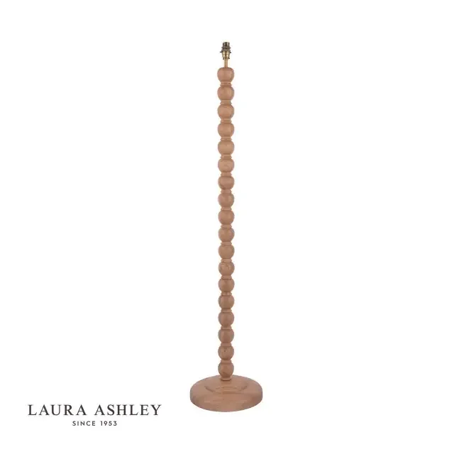 Maria Wood with Antique Brass Base Only Floor Lamp