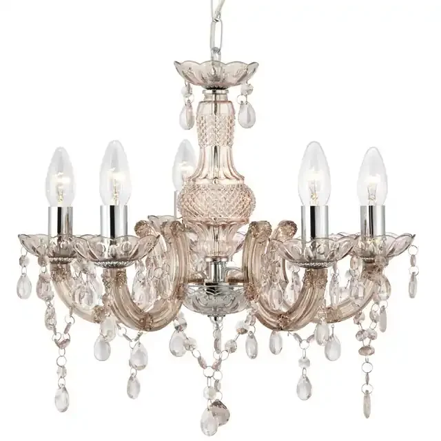 Marie Therese 5 Light Mink Glass Chandelier