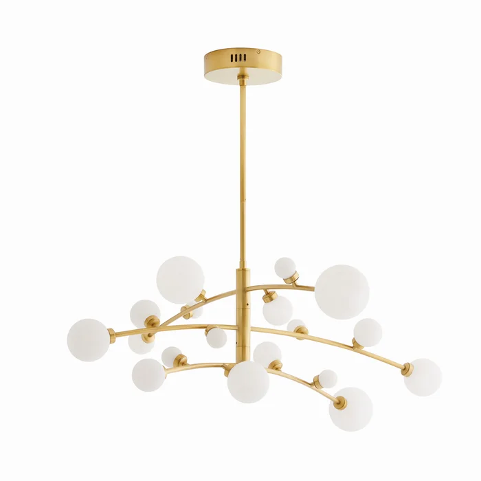 Maser LED Chandelier in Antique Brass (314|89481)