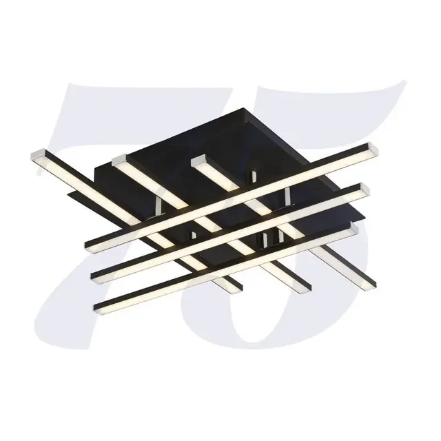 Matrix 6 Light Black Led Flush Fitting