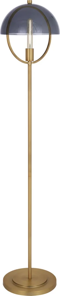 Mavisten Edition Copernica One Light Floor Lamp in Lacquered Burnished Brass w/Smoked Glass Shade (165|601)