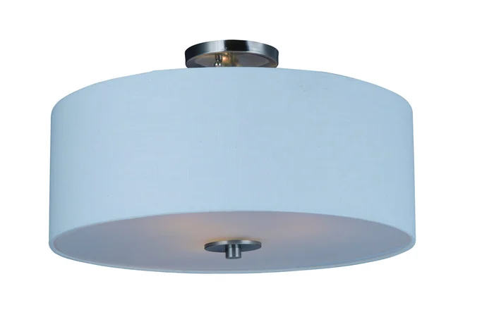 Maxim 10014WLSN Bongo Three Light Semi-Flush Mount, Satin Nickel