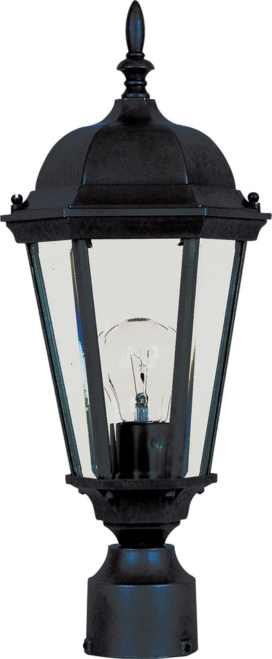 Maxim 1001BK Westlake One Light Outdoor Pole/Post Lantern, Black