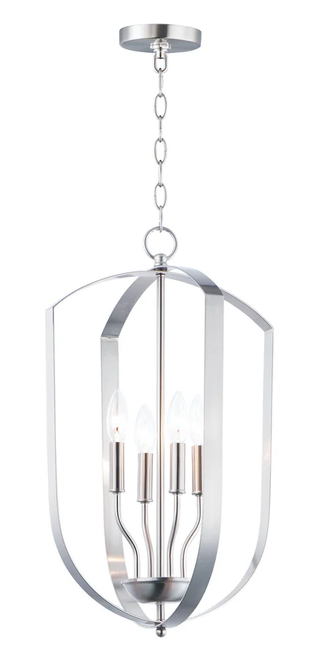 Maxim 10034SN Provident Four Light Chandelier, Satin Nickel