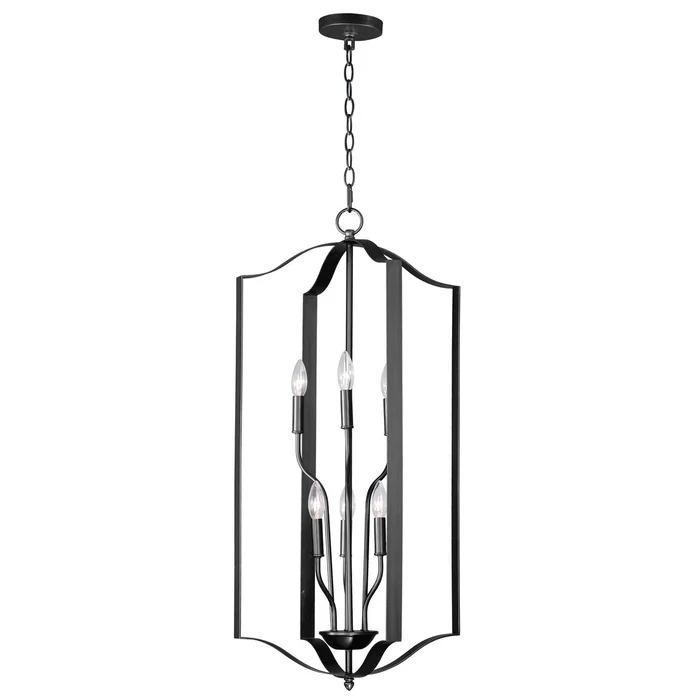 Maxim 10038BK Provident Six Light Chandelier, Black