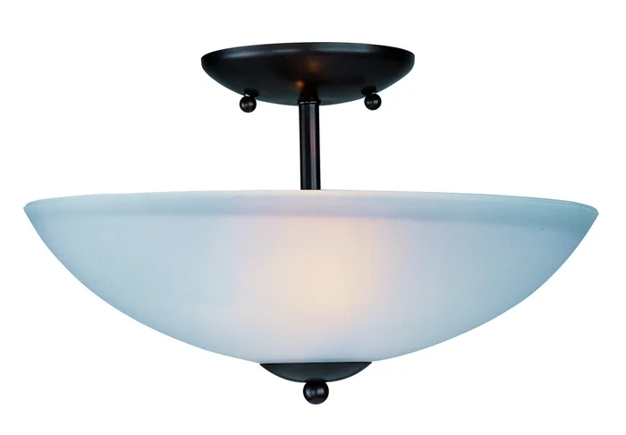 Maxim 10042FTOI Logan Two Light Semi-Flush Mount, Oil Rubbed Bronze