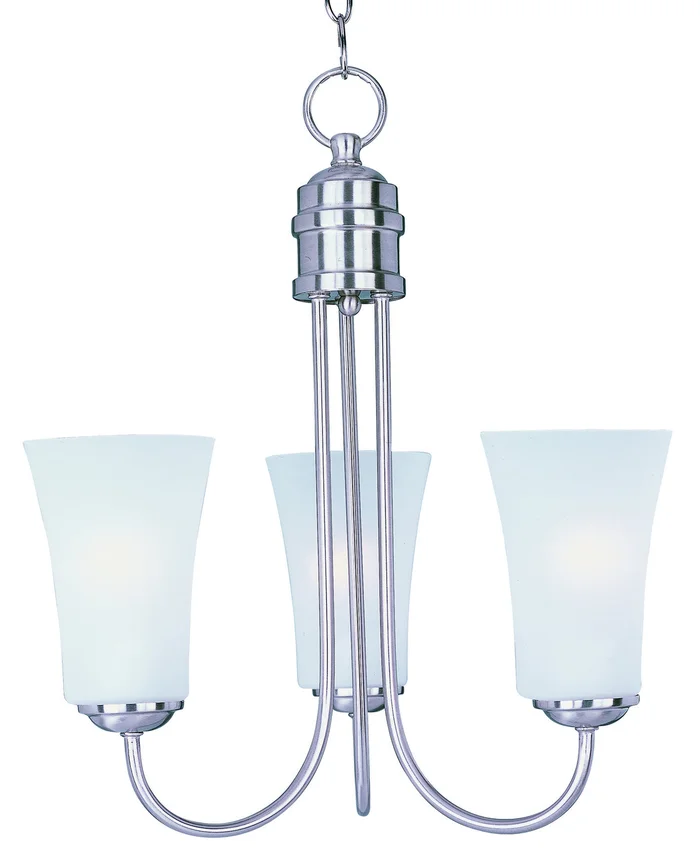 Maxim 10043FTSN Logan Three Light Chandelier, Satin Nickel