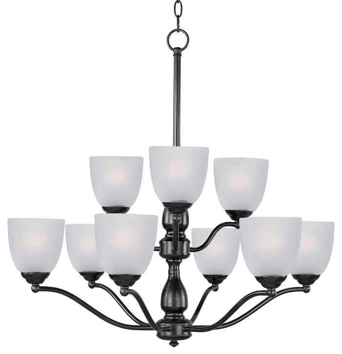 Maxim 10066FTBK Stefan Nine Light Chandelier, Black