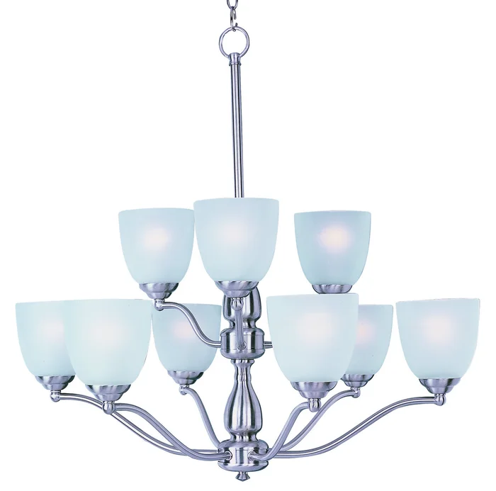 Maxim 10066FTSN Stefan Nine Light Chandelier, Satin Nickel