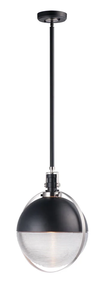 Maxim 10080CLBKSN Axiom LED Pendant, Black / Satin Nickel