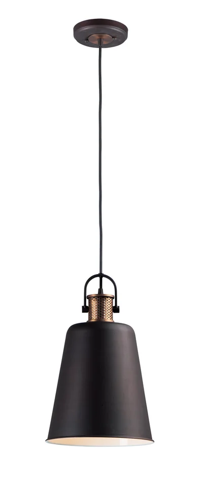Maxim 10085OIAB Sedona One Light Pendant, Oil Rubbed Bronze / Antique Brass