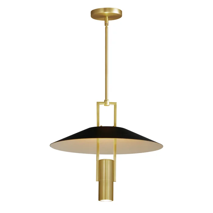 Maxim 10098BKSBR Tahoe LED Pendant, Black / Satin Brass