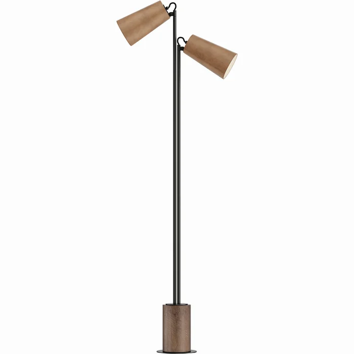 Maxim 10099WWDTN Scout LED Floor Lamp, Weathered Wood / Tan Leather