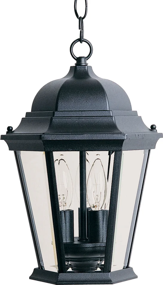 Maxim 1009BK Westlake Three Light Outdoor Hanging Lantern, Black