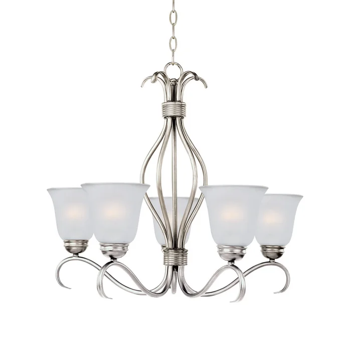 Maxim 10125FTSN Basix Five Light Chandelier, Satin Nickel